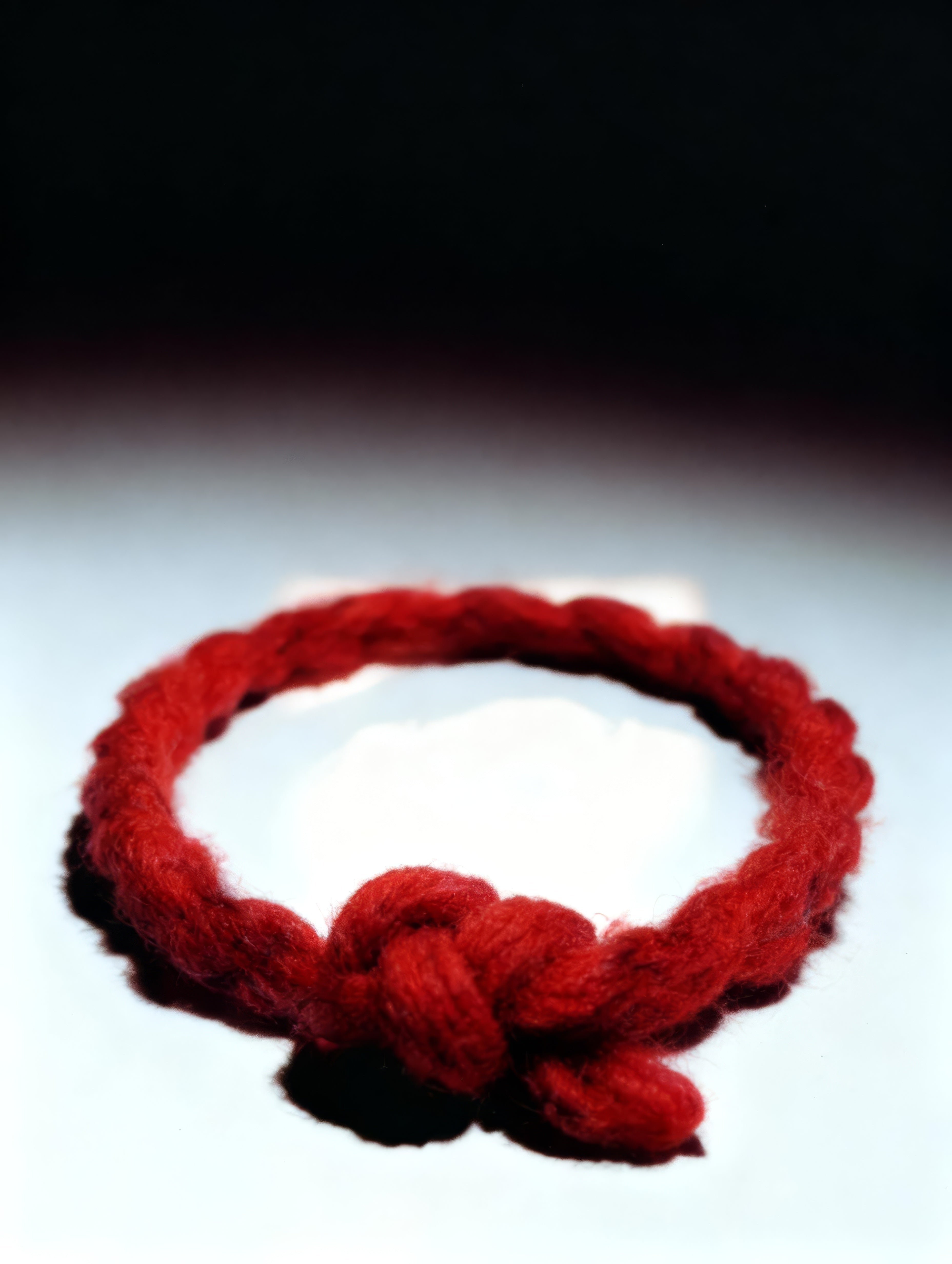 Red Bulky bracelet on a white background